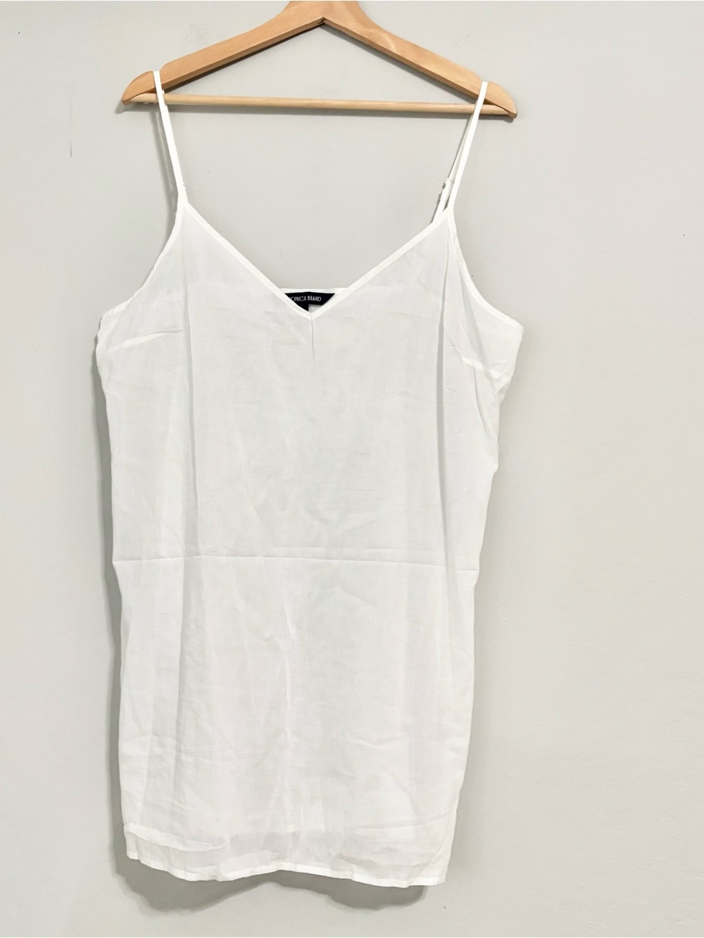 NEW Veronica Beard White 100% Cotton Sheer Slip Mini Dress